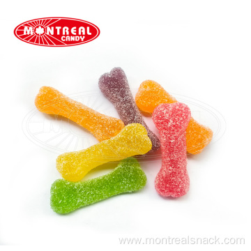 Sour bone shape jelly gummy candy wholesale confectionery